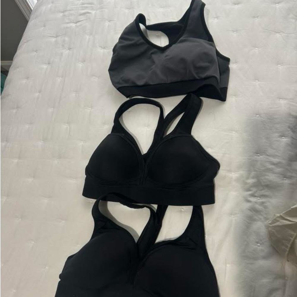 New Balance Black and Gray Sports Bras